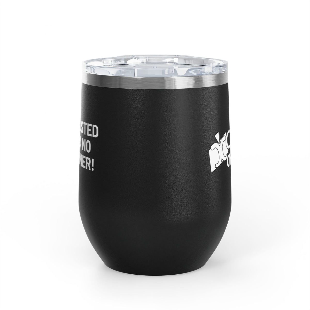 It's A No-Brainer - CORE Chiropractic 12oz Wine Tumbler — Insulated Black Stemless Cup with Logo